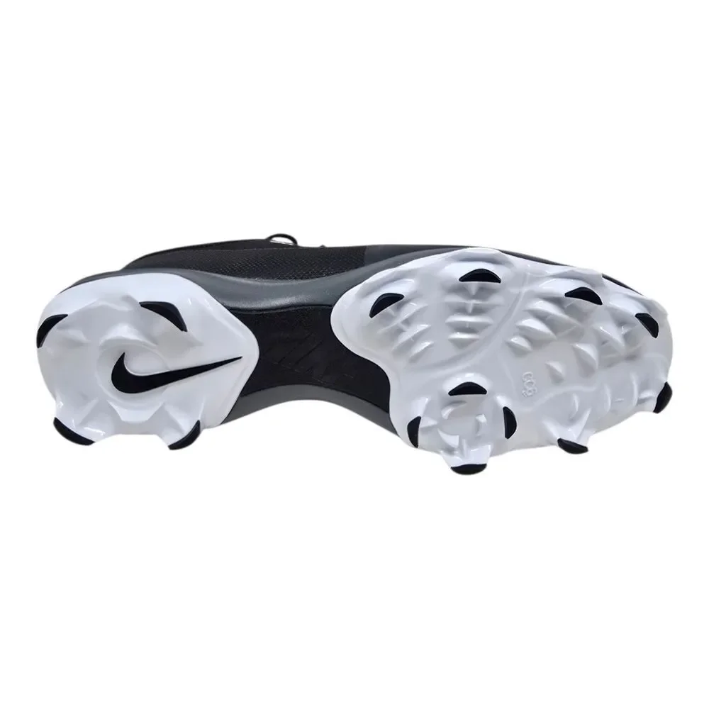 Nike Force Trout 9 Pro MCS Men's Size 15 Black Silver Plastic Cleats FZ0915-003
